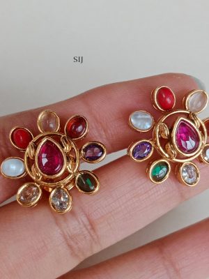 Navaratna Stud Earrings SPAIE02462