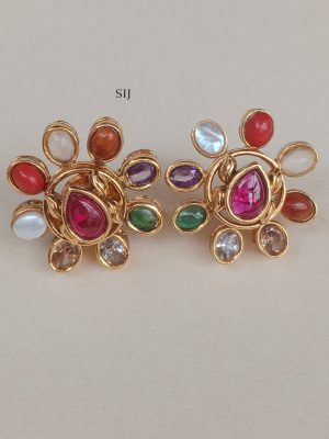 Navaratna Stud Earrings SPAIE02462