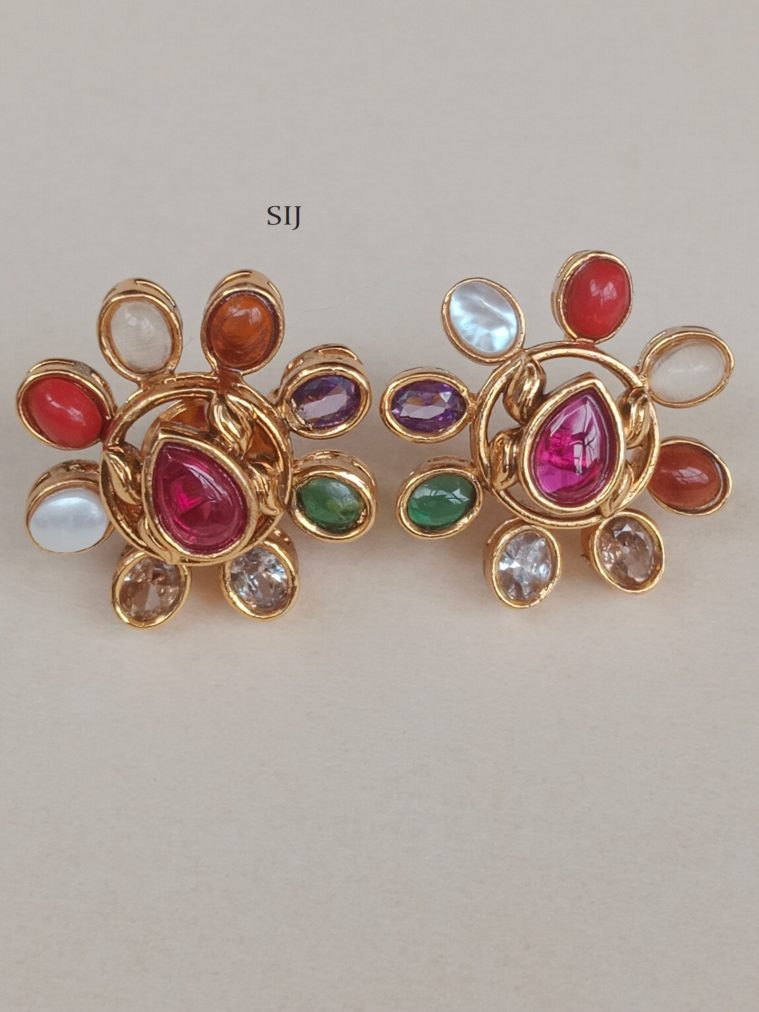 Navaratna Stud Earrings SPAIE02462