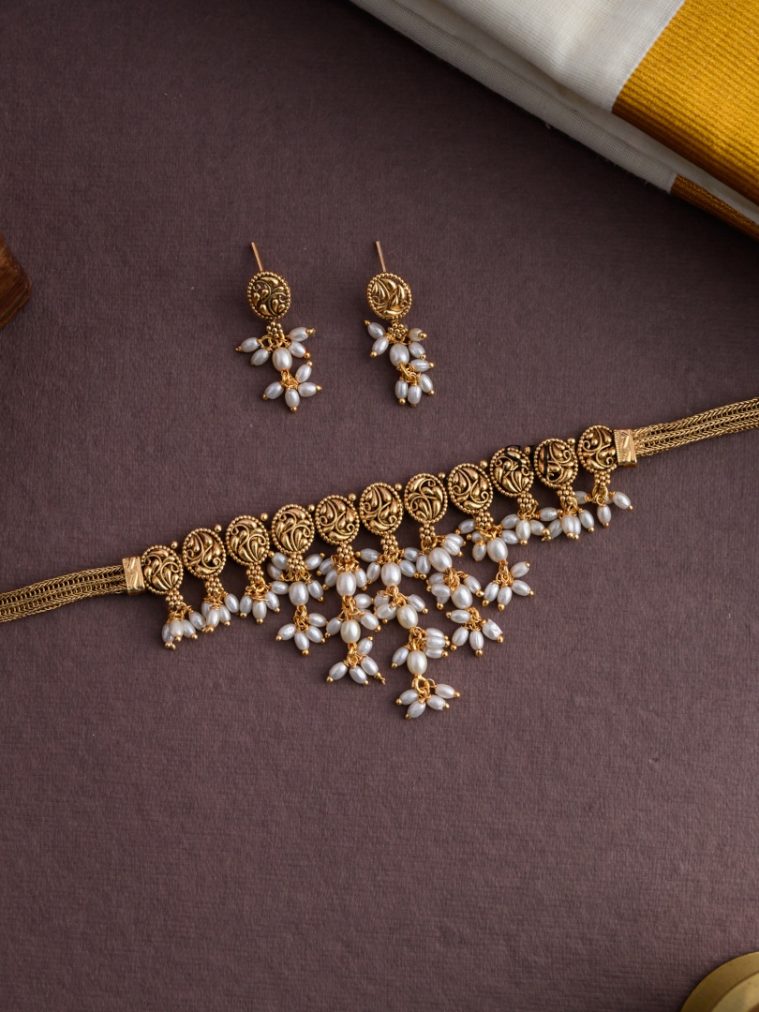 Pearl Guttapusalu Necklace AJPIN03326