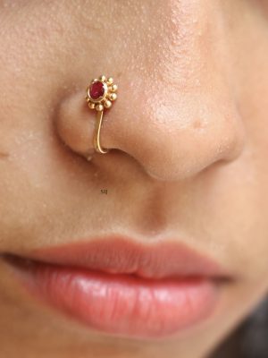Pink Stone Nose Pin ACCIPN02375