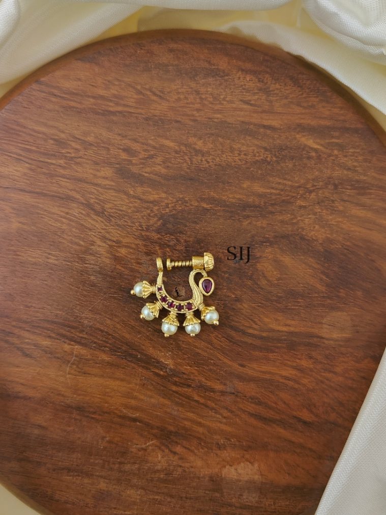 Ruby Nose Ring AJPIN03240