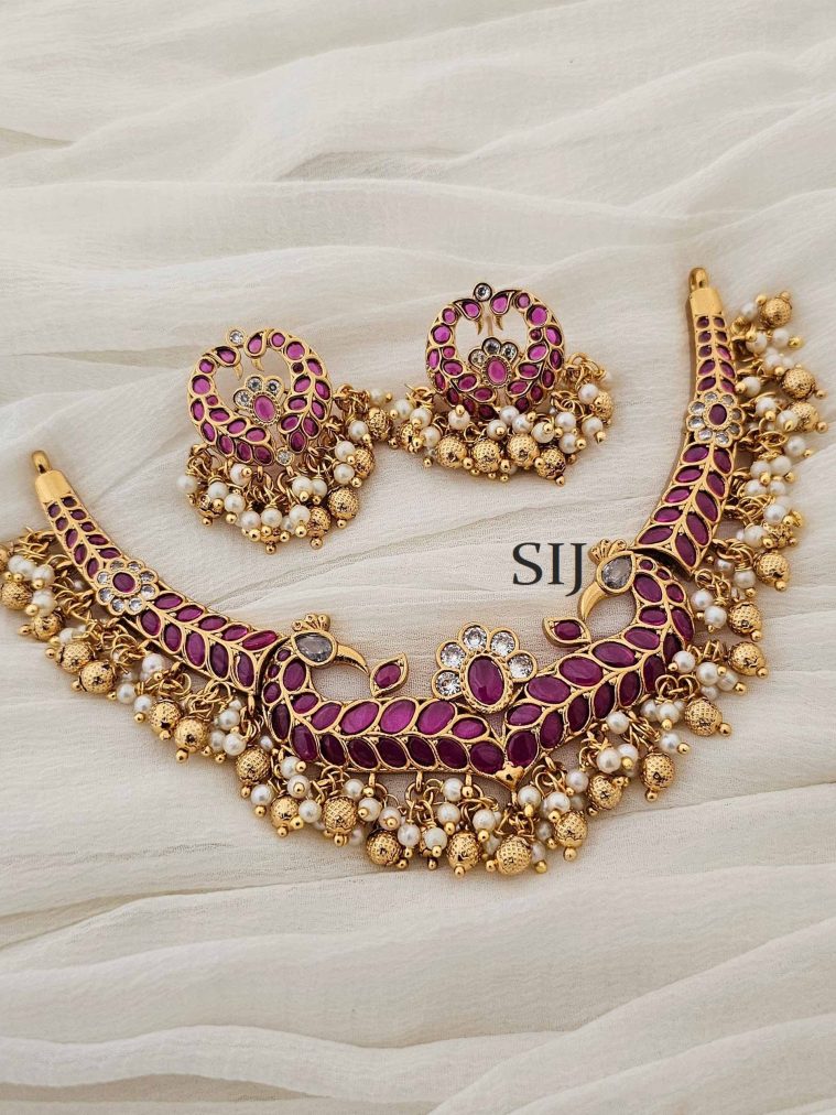 Stone Pearl Necklace CHEIN03079