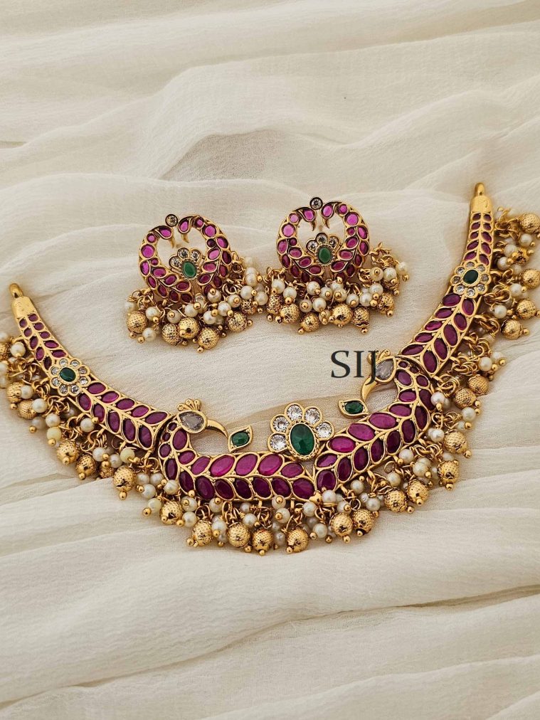 Stone Pearl Necklace CHEIN03080