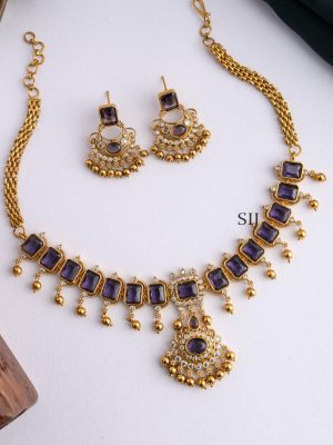 Violet Stone Necklace AJPIN03308