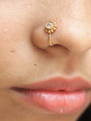 White Stone Nose Pin ACCIPN02376