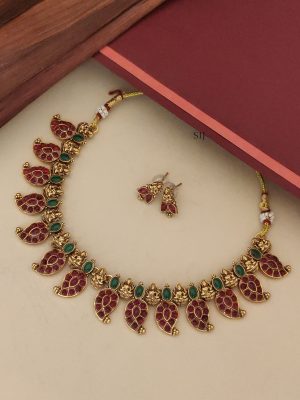 Lakshmi Ruby Mango Necklace ABDIN02180