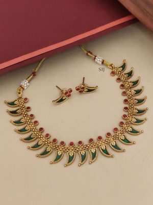 Hand Painted Palakka Necklace ABDIN02182