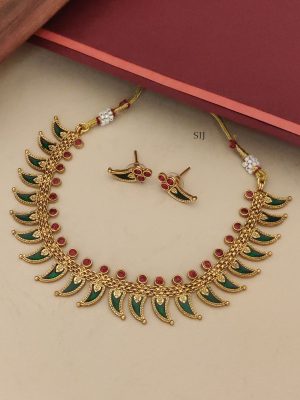Hand Painted Palakka Necklace ABDIN02182