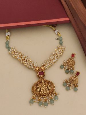 Pearl Studded Lakshmi Necklace ABDIN02184