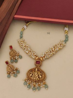 Pearl Studded Lakshmi Necklace ABDIN02184