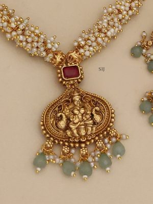 Pearl Studded Lakshmi Necklace ABDIN02184
