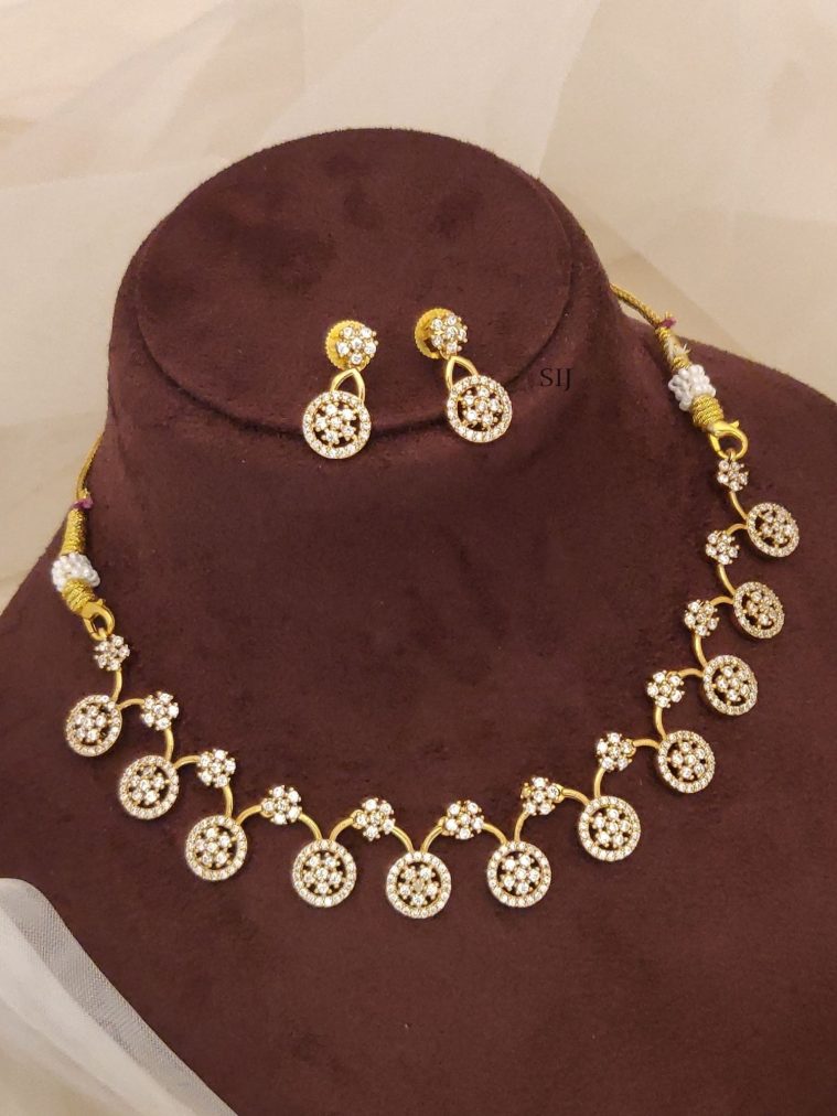 White Stone Necklace ABDIN02185