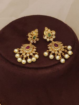 White Stone Attigai Necklace ABDIN02193