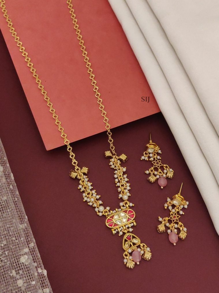 Antique Polki Kundan Pendant Chain ABDIPC02195