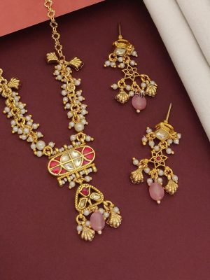 Antique Polki Kundan Pendant Chain ABDIPC02195