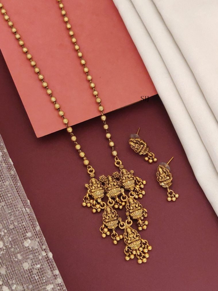 Antique Beads Lakshmi Pendant Chain ABDIPC02196