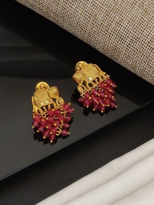 Elephant Beaded Earrings ABDIE02227