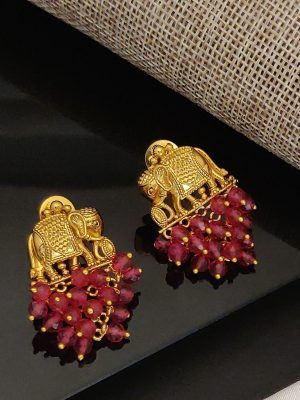 Elephant Beaded Earrings ABDIE02227
