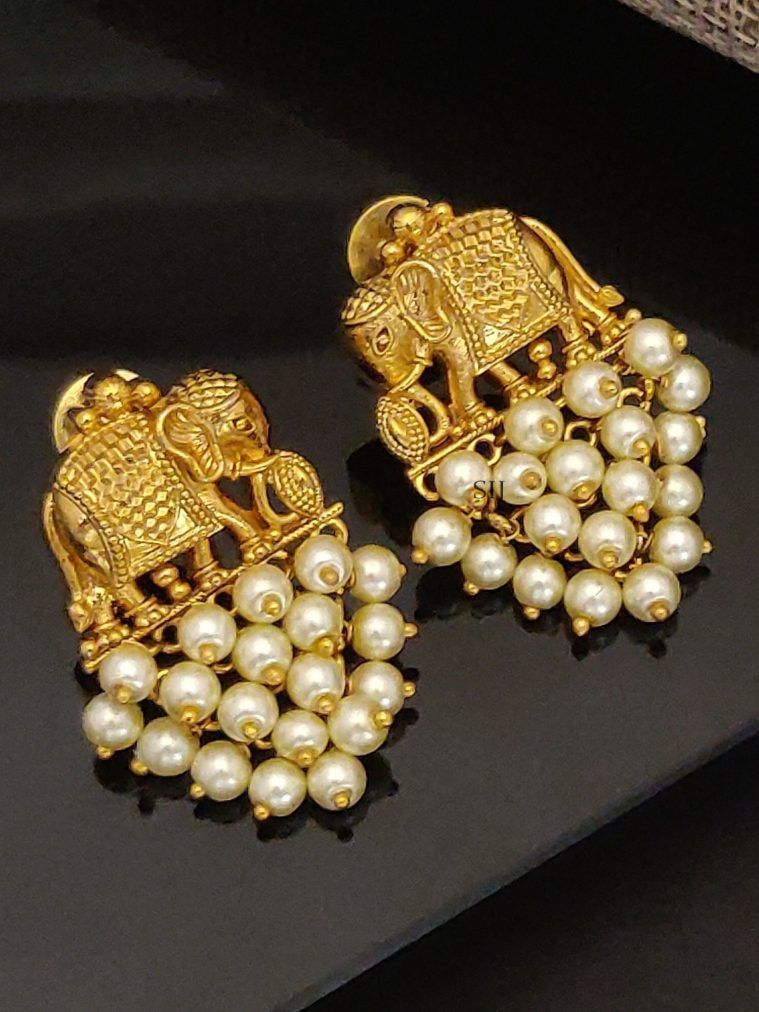 Elephant Pearl Earrings ABDIE02228