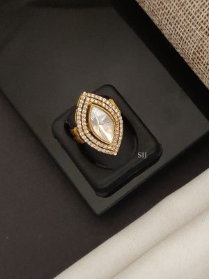 Polki Adjustable Finger Ring ABDIF02243