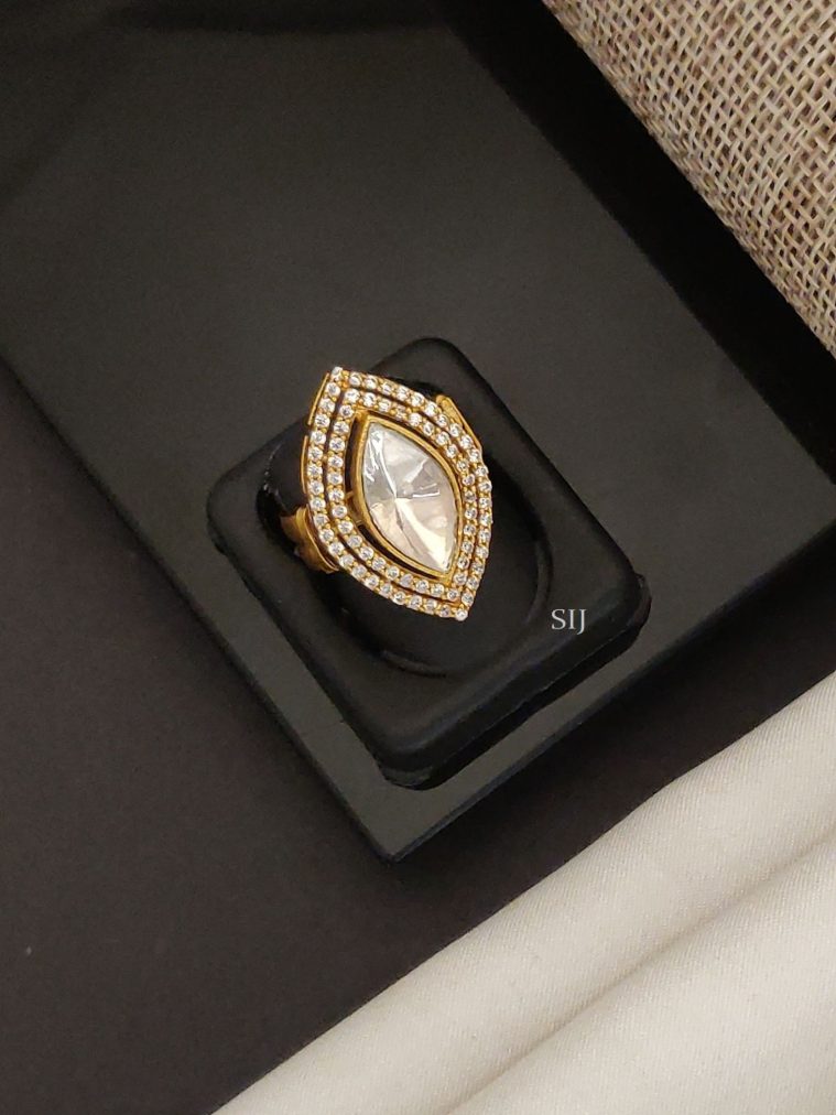 Polki Adjustable Finger Ring ABDIF02243