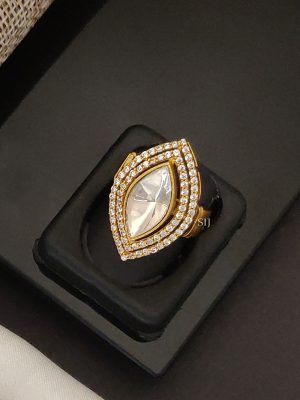 Polki Adjustable Finger Ring ABDIF02243