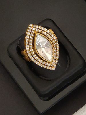 Polki Adjustable Finger Ring ABDIF02243