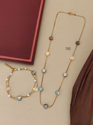 Antique Stone Chain With Bracelet ABDIPC02249