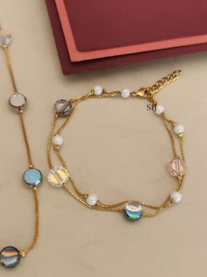 Antique Stone Chain With Bracelet ABDIPC02249