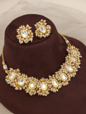 Pearl Polki Necklace ABDIN02253
