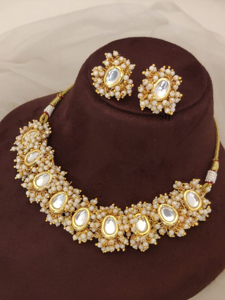 Pearl Polki Necklace ABDIN02253