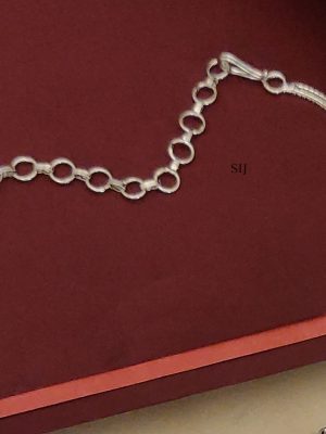 Silver Plated White Stone Necklace ABDIN02254