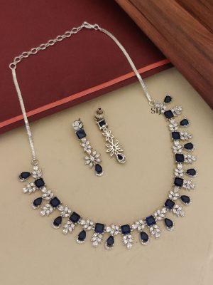 Silver Plated Stone Necklace ABDIN02256