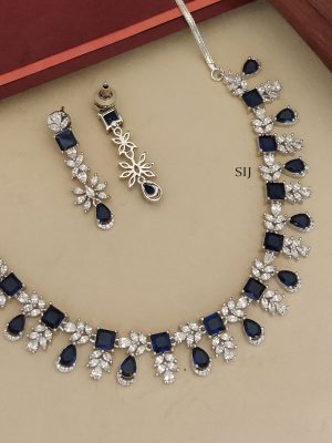 Silver Plated Stone Necklace ABDIN02256
