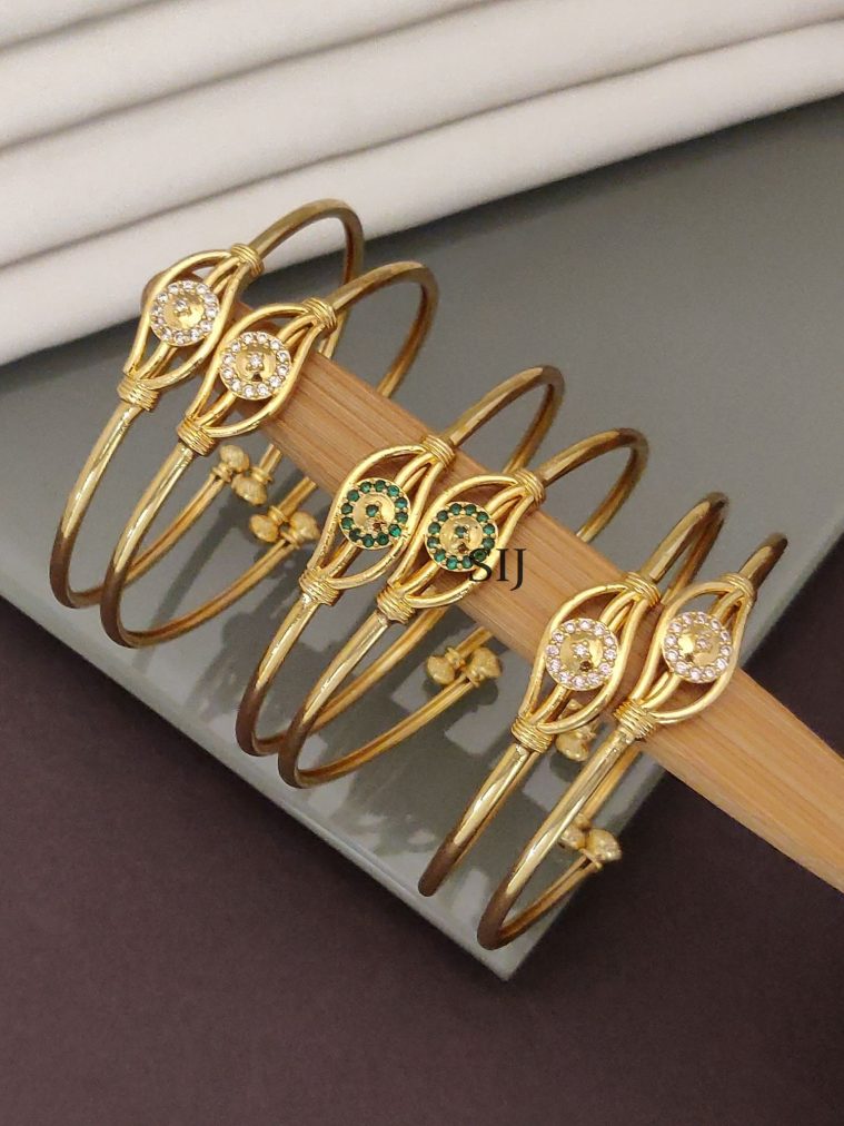 Set Of 3 Gold Plated Openable Bracelet Bangle ABDIB02268