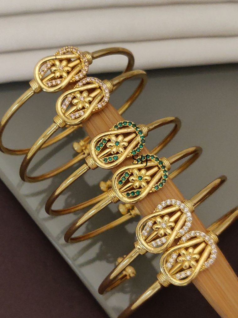 Set Of 3 Gold Plated Openable Bracelet Bangle ABDIB02269