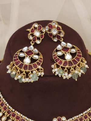 Pachi Kundan Beads Necklace ABDIN02272