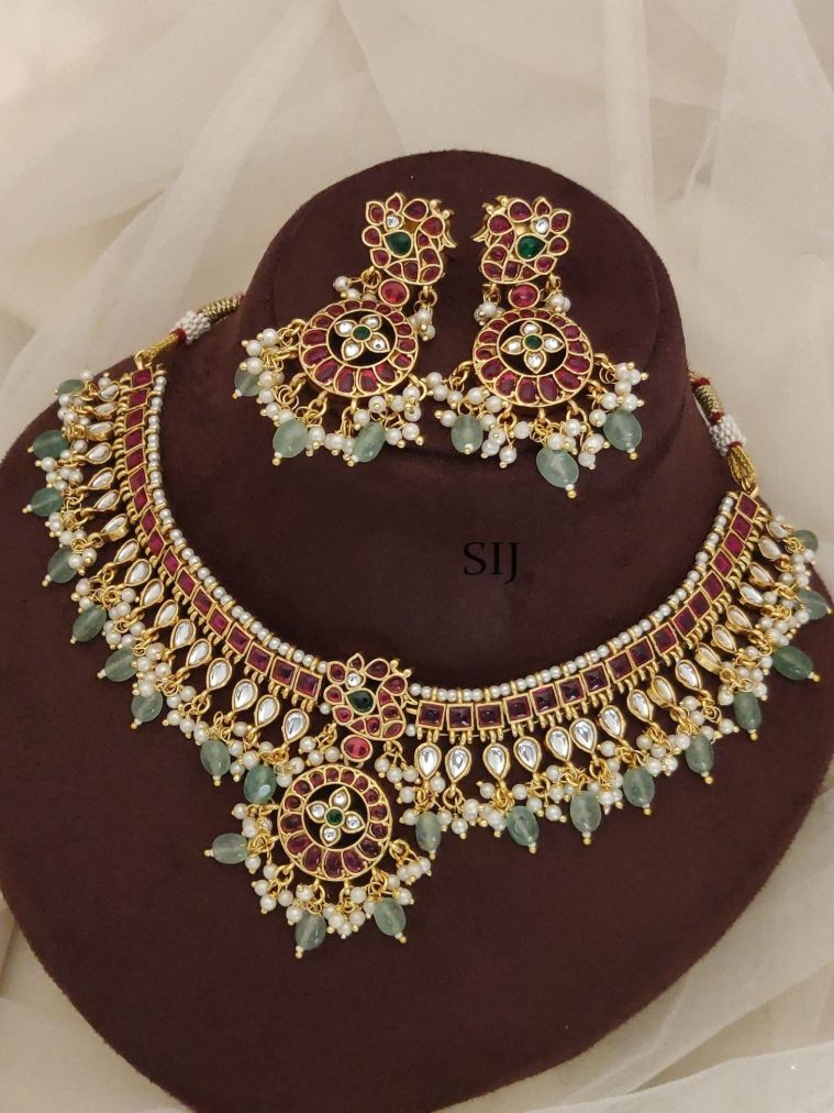 Pachi Kundan Beads Necklace ABDIN02274