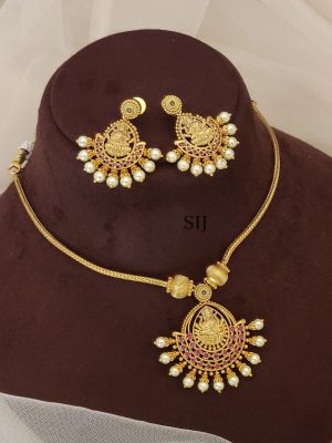 Ruby Stone Lakshmi Necklace ABDIN02275