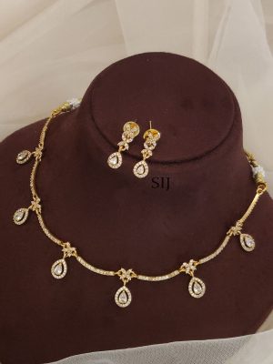 White Stone Necklace ABDIN02276