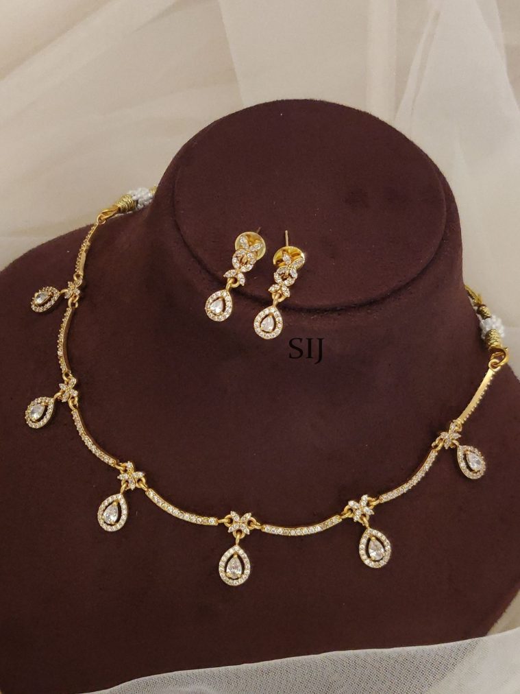 White Stone Necklace ABDIN02276
