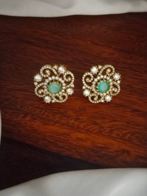 Victorian Green Stone Earrings