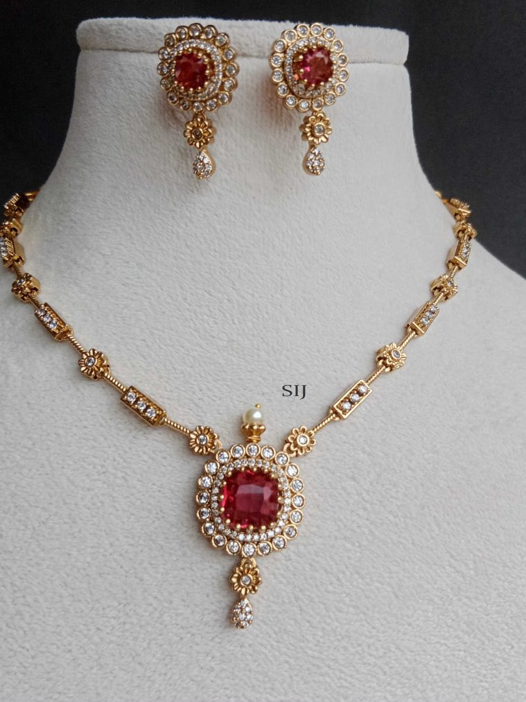 AD Stone Necklace SPAIN02517