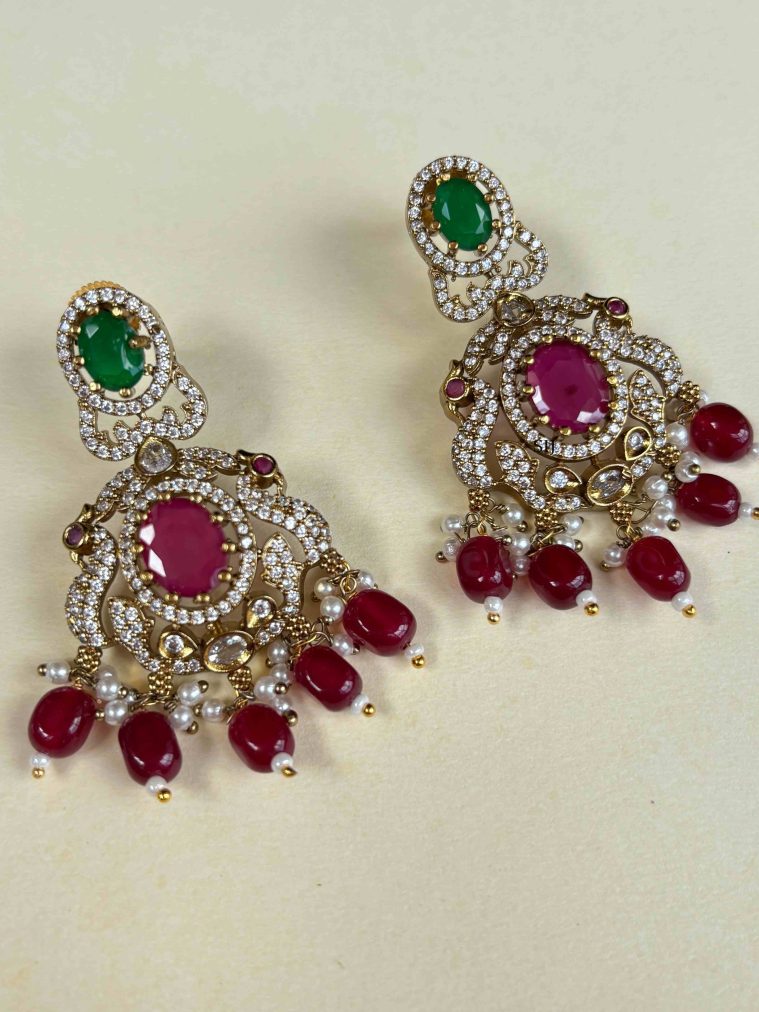 Peacock Victorian Earrings SPAIE02526