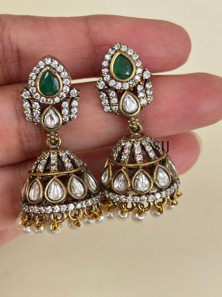 Emerald Victorian Jhumkas SPAIE02530