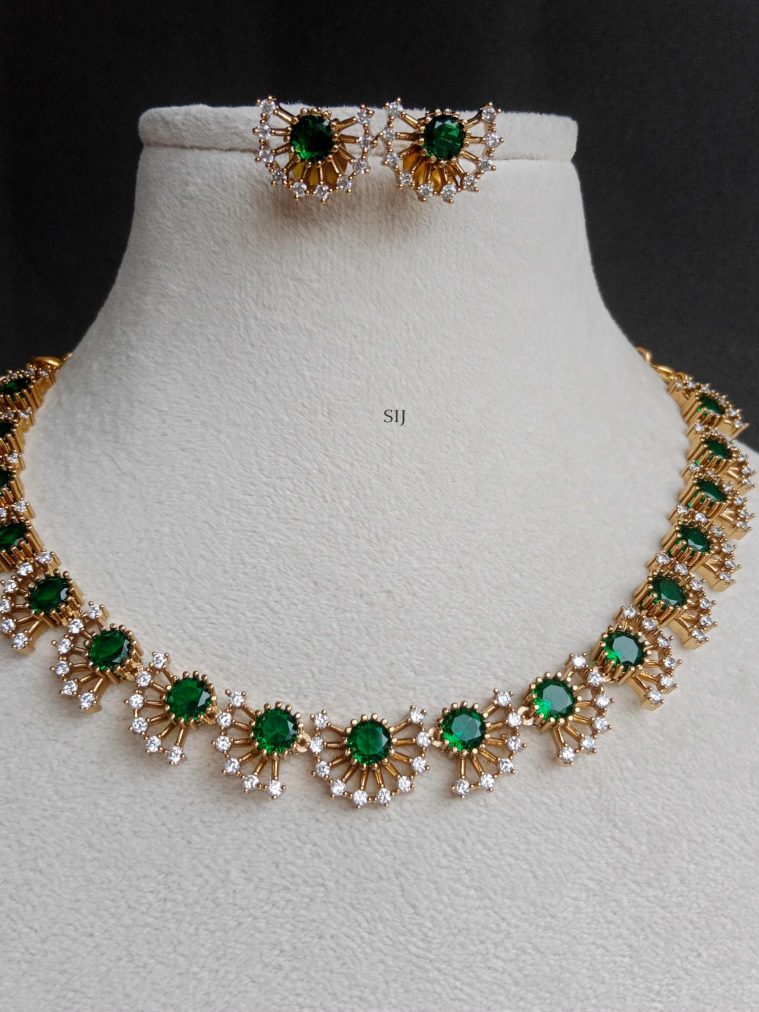 Emerald AD Stone Necklace SPAIN02549