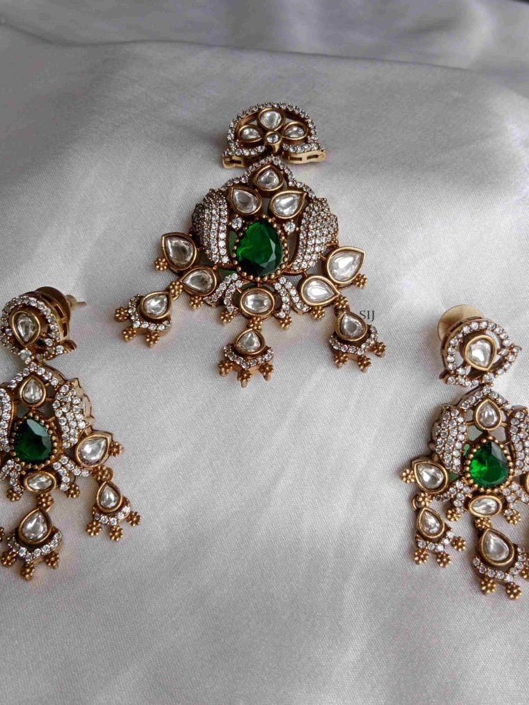 Emerald Victorian Pendant Set SPAIPC02556
