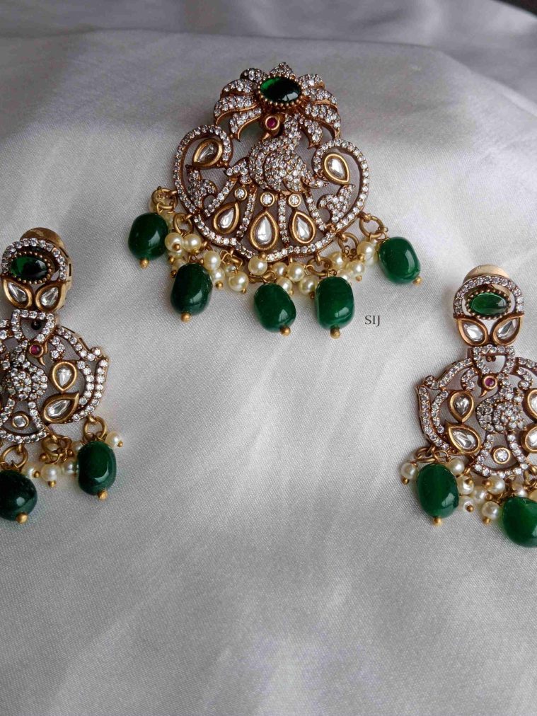 Peacock Victorian Pendant Set SPAIPC02557
