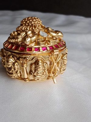 Antique Massonite Kumkum Box SPAIK02561